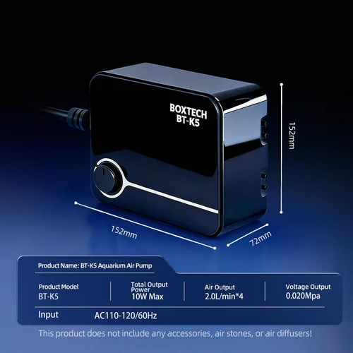 Vista 7 de UPETTOOLS Aquarium Air Pump, Fish Tank Air Pump Ultra Quiet Powerful Bubbler Aerator