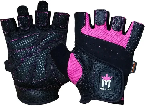 Vista 7 de Meister Guantes de levantamiento de pesas Fit Grip para mujer con piel Amara lavable Breathable no-slip palm padding for strength training