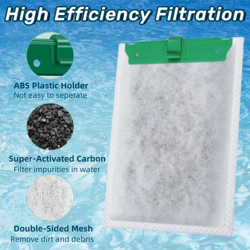 Vista 3 de Cartucho de filtro de acuario compatible con filtros de alimentación Tetra Whisper Bio-Bag, cartuchos de filtro de repuesto para cartuchos Tetra
