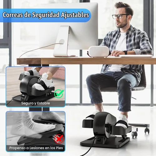 Vista 7 de FUNMILY Under Desk Elliptical, Ellipse Leg Exerciser, Standing or Seated Mini Elliptical Machines, Portable Bike Pedal Exerciser for Seniors/Adults