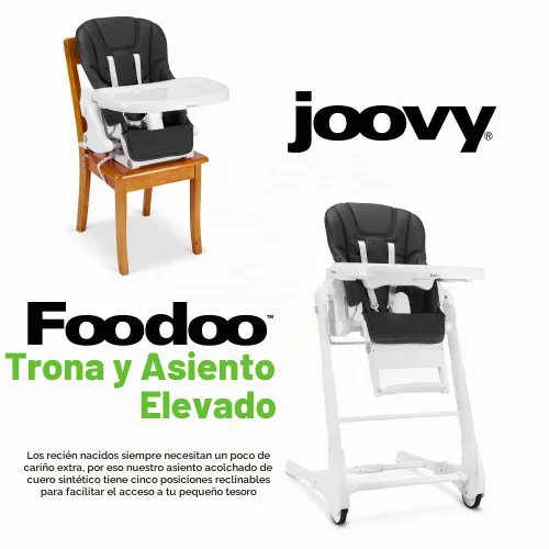 Vista 5 de Joovy Foodoo - Silla alta y asiento elevador, Jet