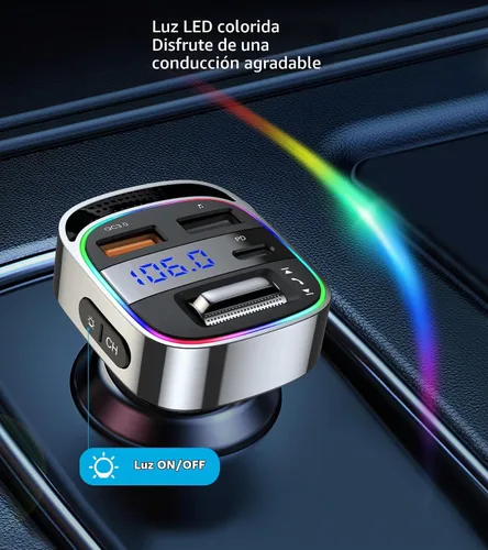 Vista 8 de LIHAN - Adaptador Bluetooth para automóviles antiguos, transmisor FM, manos libres