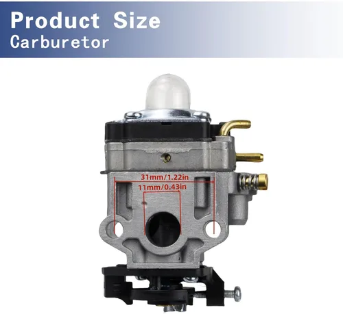 Vista 5 de 308054121 RY25AXB Carburador compatible con para Ryobi RY25 RY25AXB RY25AXBVNM 25cc ventilador de chorro de gas con filtro de aire kit de bujía