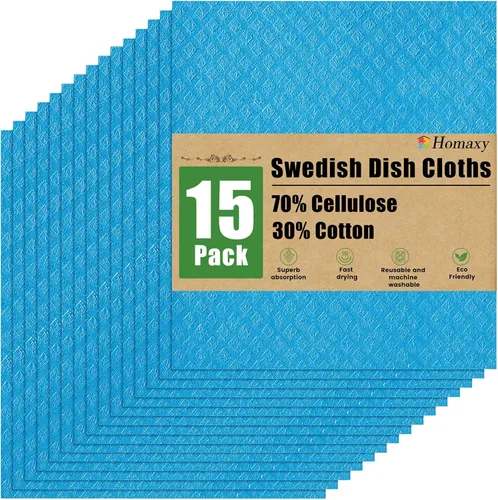 Vista 20 de Homaxy - Paños de cocina suecos para cocina, paquete de 10, surtido