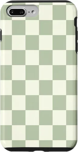 Vista 12 de Funda clásica Checkered Checker Checkerboard Light Sage Green para iPhone 17