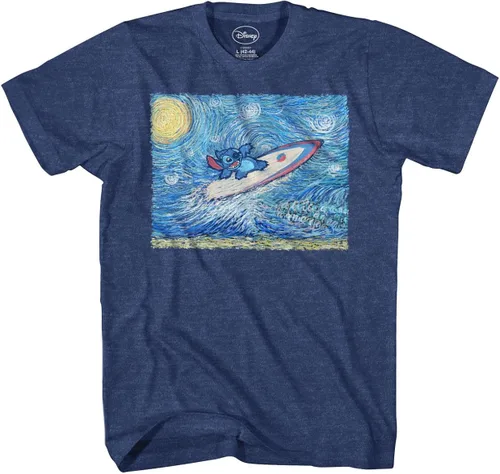 Vista 5 de Disney Lilo y Stitch Starry Night Surfing Camiseta