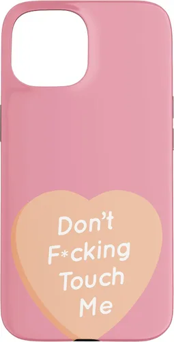 Vista 6 de Don't F Touch Me - Carcasa para iPhone 17, diseño de texto de corazón