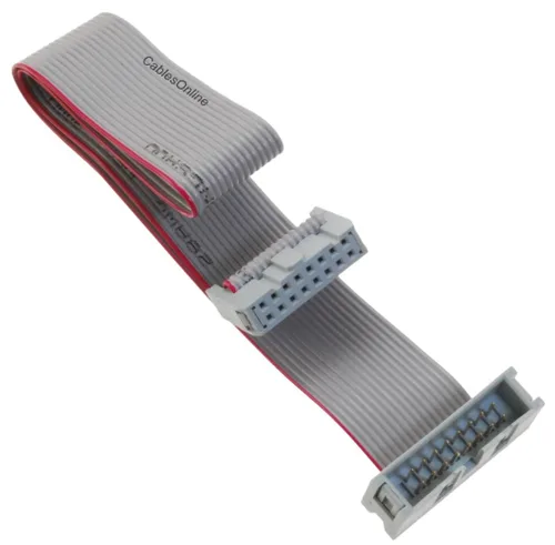Vista 5 de CablesOnline, cable de extensión de cinta plana IDC de 16 hilos de 16 pines (2x8) de 0.100 in de paso de 4 pulgadas, FR-1604M