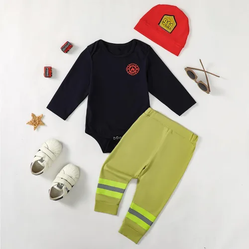 Vista 2 de Singcoco Disfraz de Haloween para bebé niño recién nacido, uniforme con sombrero