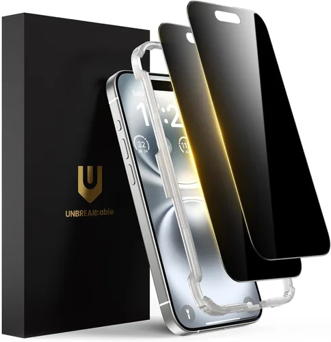 Vista 21 de UNBREAKcable Paquete de 2 protectores de pantalla de privacidad para iPhone 11 Pro Max/Xs Max, vidrio templado inastillable