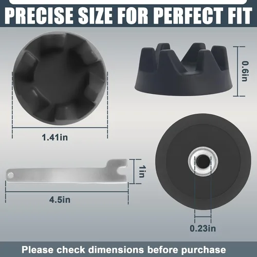 Vista 6 de 9704230 Acoplador de licuadora con kit de llave inglesa, piezas de repuesto para licuadora KitchenAid compatibles con modelos KitchenAid KSB5WH