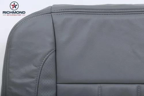Vista 3 de Repuesto de cubierta de asiento delantero, de piel, color gris, para 2006-2009 Dodge Ram 2500 3500 Quad-Cab Laramie.