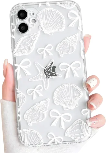 Vista 104 de NITITOP Funda para iPhone 13 Clear Sea Animal - Pez negro Pescado Negro