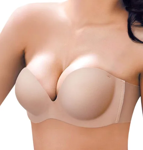Vista 2 de JUST BEHAVIOR Sujetadores autoadhesivos invisibles sin tirantes para mujer