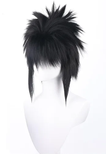 Vista 6 de COSPLAZA Peluca de cosplay de niña larga y recta azul profundo de pelo completo de anime