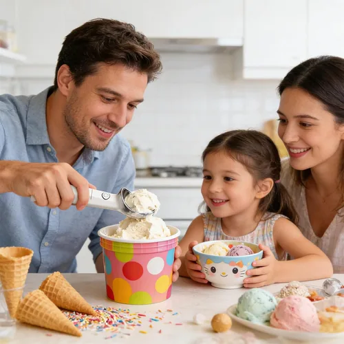 Vista 7 de Cuchara de helado calentada USB recargable eléctrica Cuchara de helado de 2000 mAh batería calienta a 158 °F para helado duro Ip67 impermeable
