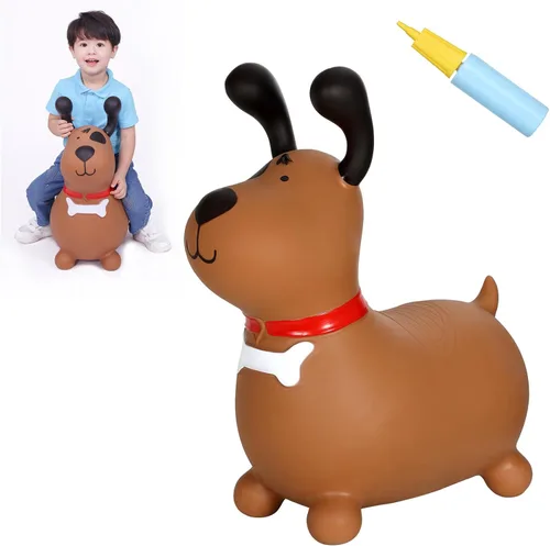 Vista 21 de INPANY Juguetes Saltarines de Vaca de Animales de Granja para Regalos de Niña de 2 Años, Montable Saltarín de Toro para Niños Pequeños, Caballo