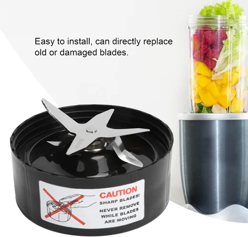 Vista 6 de Extractor Cruz Blade ABS Acero Inoxidable Blender Blade Reemplazo Fácil de Instalar Ajuste Para 1000W Juicer Blender Piezas Accesorios