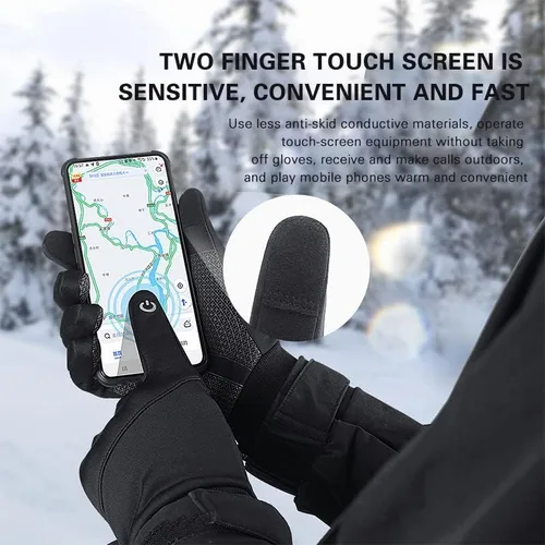 Vista 4 de PHILISENMALL Men Women Winter Gloves Unisex Touchscreen Bike Outdoor Sports for Men Women Glove