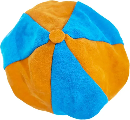 Vista 2 de Pibupibu Sombrero para niños y adultos, color naranja y azul, para fiesta de cumpleaños, accesorios de disfraces, unisex, para niños y niñas