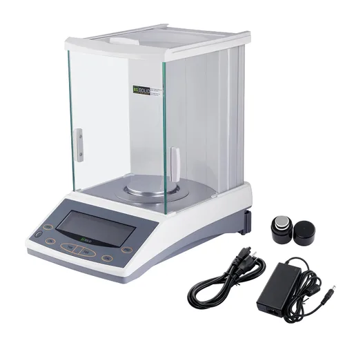 Vista 5 de U.S. Solid Balanza analítica de 3.88 oz x 0.00 oz, báscula de precisión de laboratorio de 0.1 mg, RS232, densidad y pesaje dinámico, pesaje