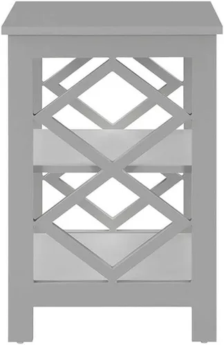 Vista 4 de Convenience Concepts Mesa auxiliar de diamante, gris
