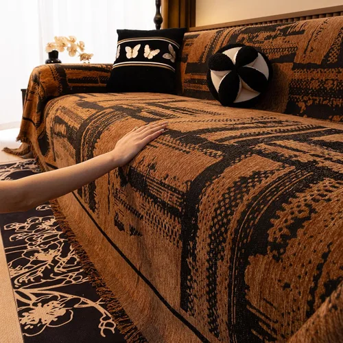 Vista 89 de ROOMLIFE Manta de sofá estilo azteca boho para sillones de 2/3 cojines, fundas de sofá lavables y antideslizantes aptas para mascotas, protector