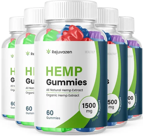 Vista 6 de Gomitas Rejuvazen – Fórmula oficial – Gomitas de cáñamo Rejuvazen Presión Arterial Fórmula de azúcar 300 mg, Gomitas Rejuvazen Mezcla de Alta