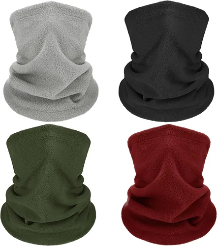 Vista 14 de Geyoga 4 calentadores de cuello de invierno para hombre, bufanda de forro