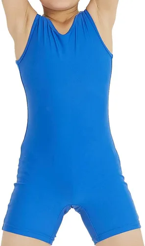 Vista 9 de Leotardo de gimnasia para niños, para practicar danza de ballet, atletismo, competición, entrenamiento sin mangas Set negro