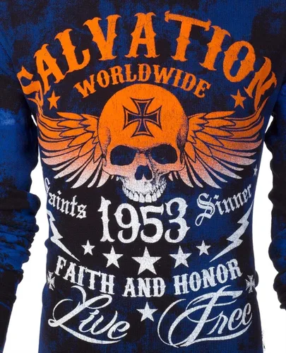 Vista 4 de Camisa térmica para hombre Archaic by Affliction Black Tide