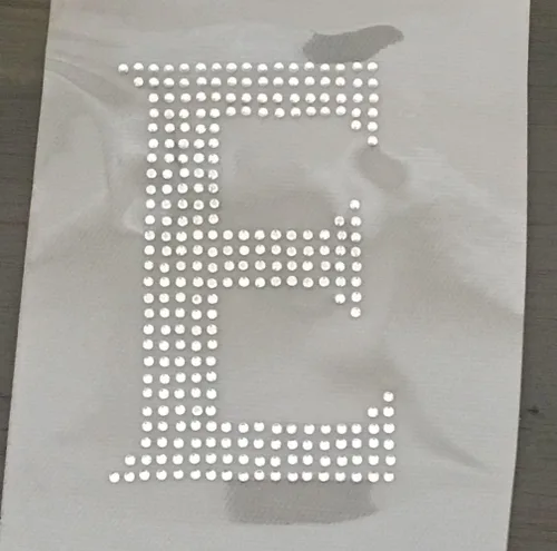 Vista 19 de Letras griegas, 4 pulgadas de alto, diamantes de imitación, transferencia termoadhesiva (alfa)