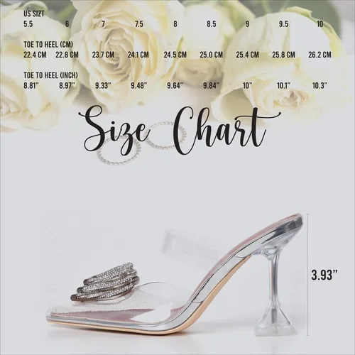 Vista 6 de Tacones transparentes para mujer, tacones brillantes de gatito, tacones altos con diamantes de imitación, sandalias transparentes con tiras gruesas