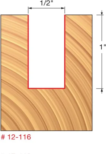 Vista 107 de Broca recta de doble acanaladura Freud, 15/64 x 3/4 de pulgada, con vástago de 1/2 pulgada, 12-096