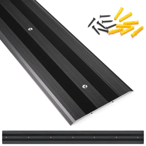Vista 12 de Aluminum Threshold Strip, 5″Wide Floor Transition Strip for Doorways Negro