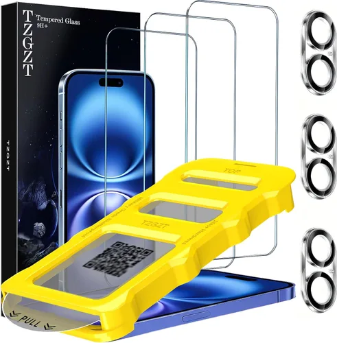 Vista 17 de TZGZT Protección de cámara para iPhone 12 de vidrio templado, [Accesorios] Cubierta protectora magnética con 2X protector de pantalla, para mujeres
