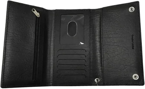 Vista 2 de Harley-Davidson BS Biker Chain - Cartera de piel para hombre color negro