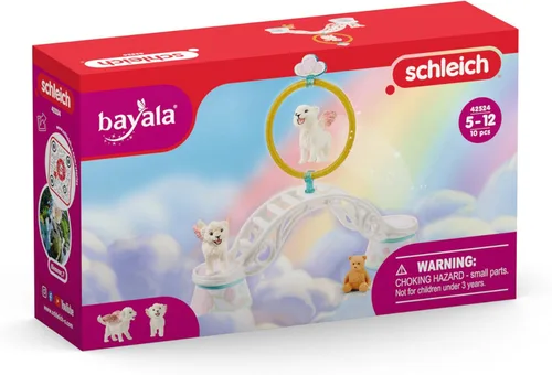 Vista 8 de Schleich Bayala 42524 - Juego modular de 9 piezas con lindas figuras de león, arco, aro y calcomanías, juguetes de criaturas míticas