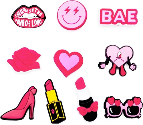Vista 8 de Dijes para zapatos para niñas, bonitos dijes de diseñador, diamantes de imitación rosa para zapatos, dijes de burbujas para deslizar, perfectos