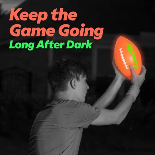 Vista 6 de GlowCity Balón de fútbol que brilla en la oscuridad, tamaño 3/6, regalos de pelota iluminada para niños, jóvenes y adolescentes, fútbol brillante