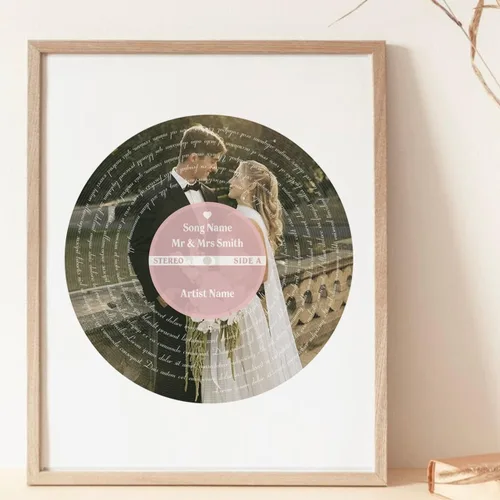 Vista 11 de Póster personalizado de lienzo de aniversario de boda, regalo personalizado, letrero de aniversario del año «Then and No», foto del 25 ° u otro