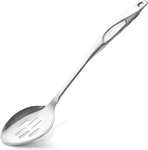 Vista 8 de Zulay Kitchen Cuchara de servir de acero inoxidable, cuchara grande de cocina y servir de 11.5 pulgadas con mango ergonómico, duradero, resistente