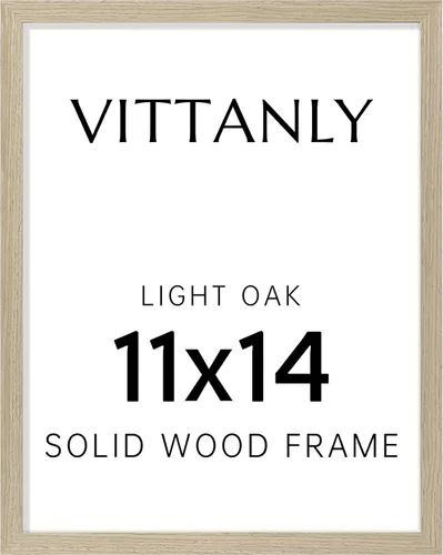 Vista 110 de Vittanly - Marco de fotos de 4 x 6 pulgadas de madera maciza con plexiglás, incluye paspartú de 3,5 x 5, para colgar en la pared o poner sobre una