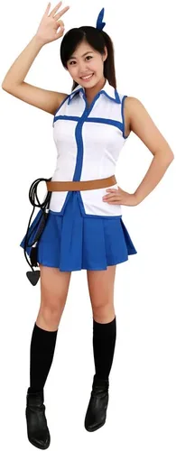 Vista 5 de DAZCOS Accesorio de cosplay de anime tejido hecho a mano para disfraz de Lucy (negro)