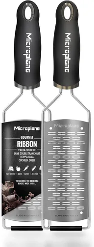 Vista 19 de Microplane Gourmet Series - Rallador de queso grueso, 1 unidad (paquete de 1), color plateado Negro