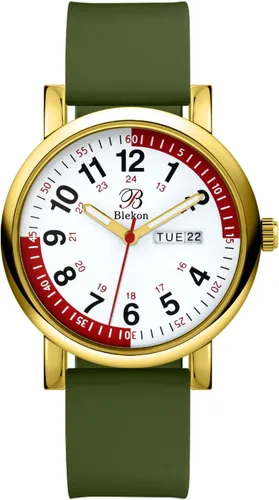 Vista 21 de Blekon Pulsometer Nurse Watch with Secondhand – Scrub Matching Band Colors for Medical Professionals – Super Easy to Read Dial w/Day and Date