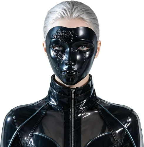 Vista 2 de Oyolan Shining Cyborg Full Face Mask Venetian Party Mask