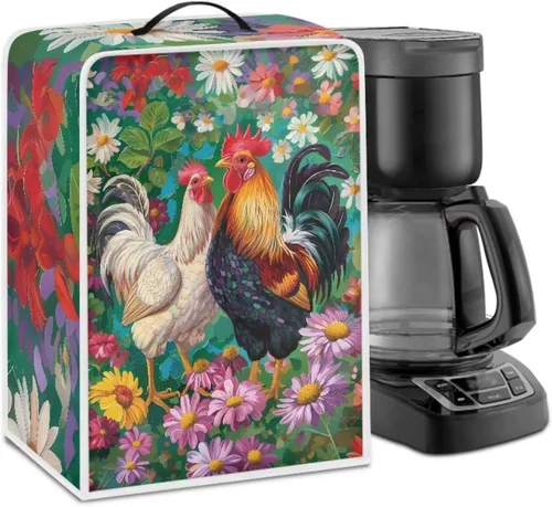 Vista 39 de Cubiertas antipolvo para máquina de café cruzado con bandera estadounidense, para mezclador, máquina de jugo, mantiene la cocina y la oficina
