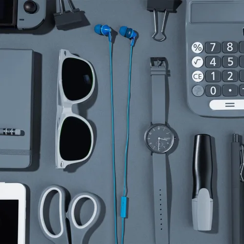 Vista 6 de Auriculares con cable Panasonic ErgoFit con micrófono, auriculares con cable de 3.5mm con micrófono y controlador de llamadas, auriculares Azul