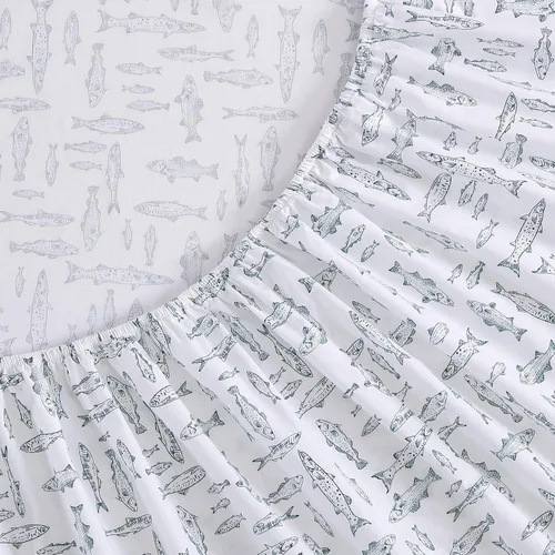 Vista 6 de Eddie Bauer - Juego de sábanas individuales, sábanas de percal de algodón, frescas y frescas, ideales para dormitorio